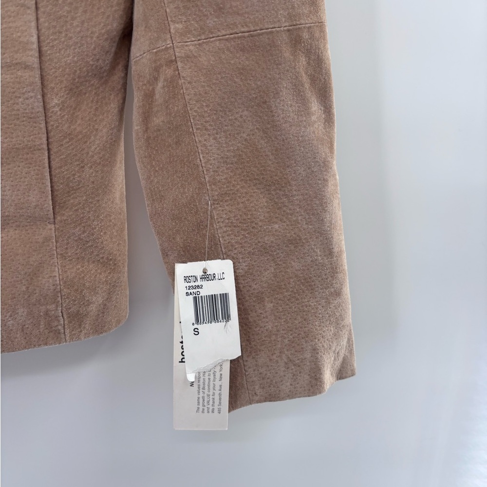 Boston Harbour Women's Tan Leather Suede Jacket Size Small - Picture 4 of 6